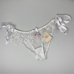 Agent Provocateur Seraphina White Tie Side Brief S/M NWT